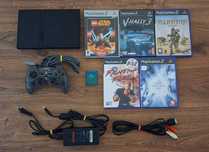 Konsola PlayStation 2 Slim PS2 SCPH-77004 Data Code 7A Zestaw + Gry