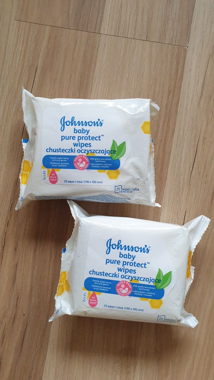 Johnsons Baby chusteczki nawilżane nawilżające Pure 50szt chustki