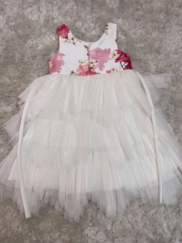 Sukienka elegancka tiul Komunia ślub chrzciny 110 American Princess