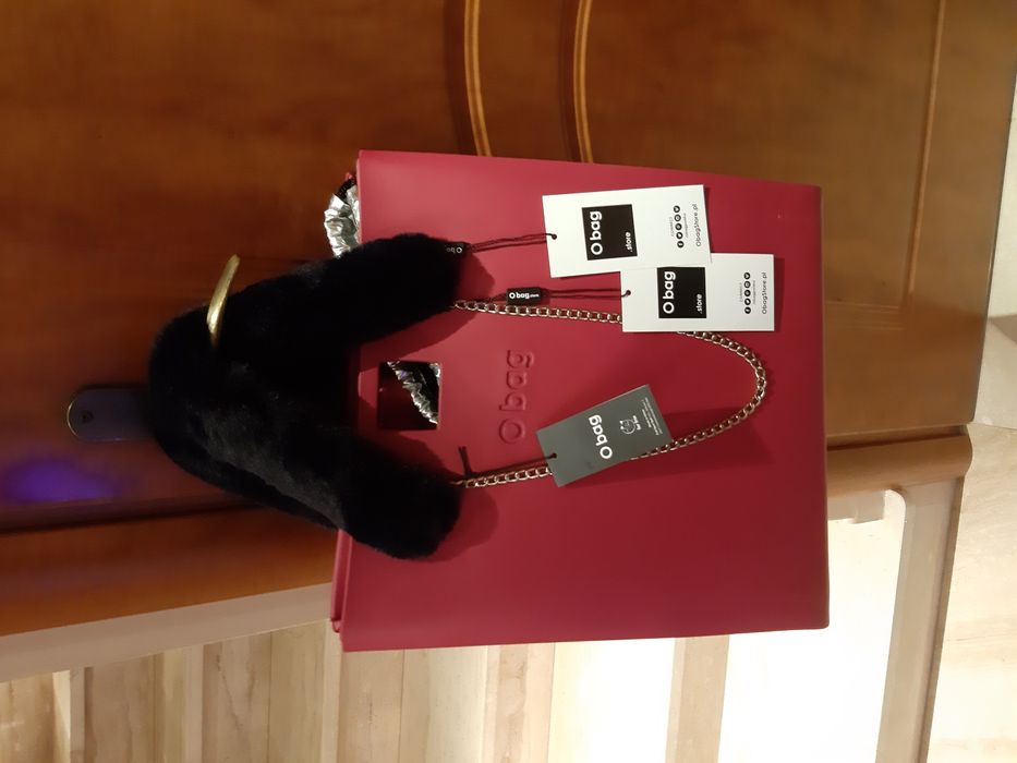 Obag o bag same rączki kolor granat  metki nowe łańcuszek oryginał fut