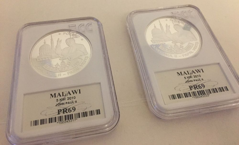 Jan Paweł II POLAND Pielgrzymka Licheń MALAWI Prezent Komunijny Moneta