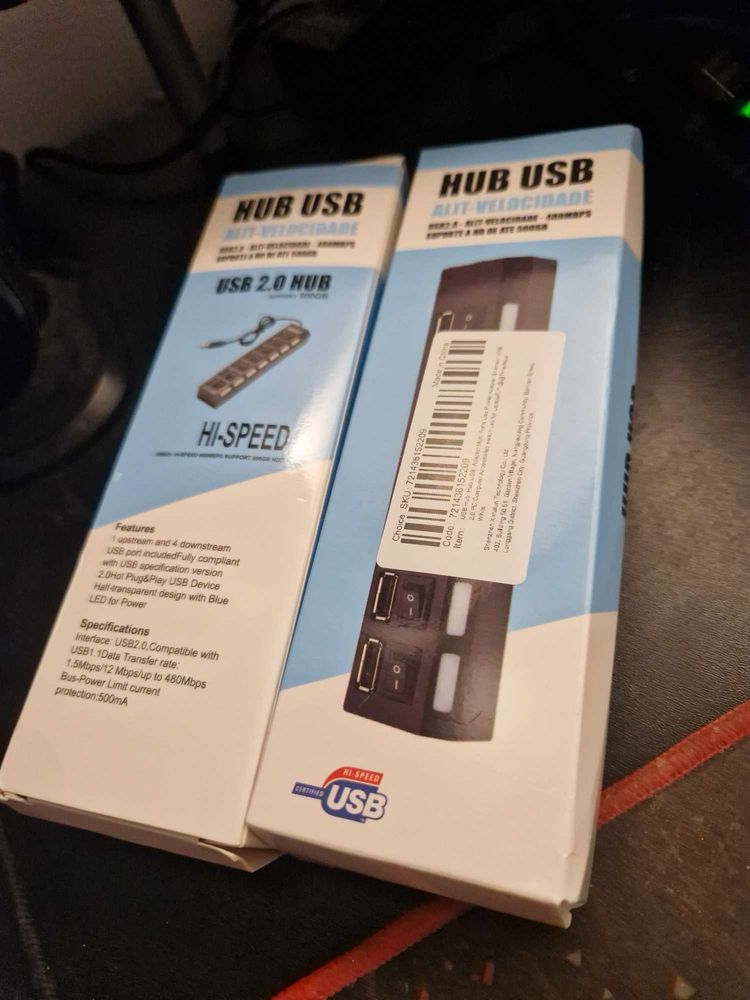 Przedłużacz na 7 portów USB HUB z wyłącznikiem I/O