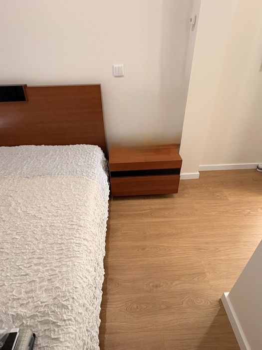 Conjunto completo cama 160cms em madeira