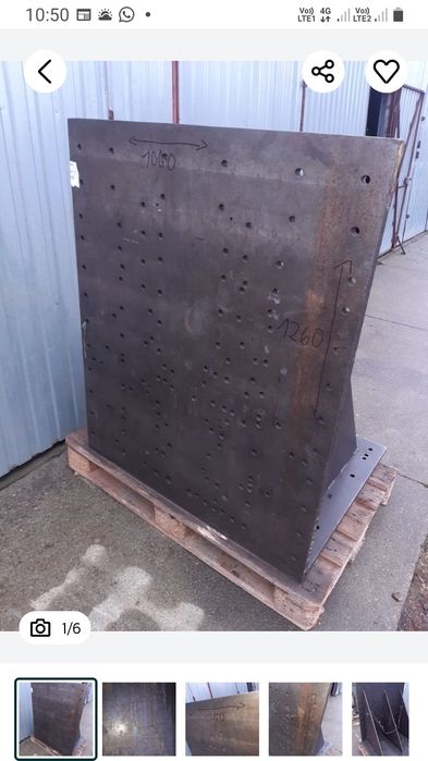 Płyta stalowa stół kątowy montażowa