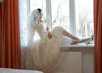 Свадебное платье 44-46р укр верх вышивка бисер, очень утонченное