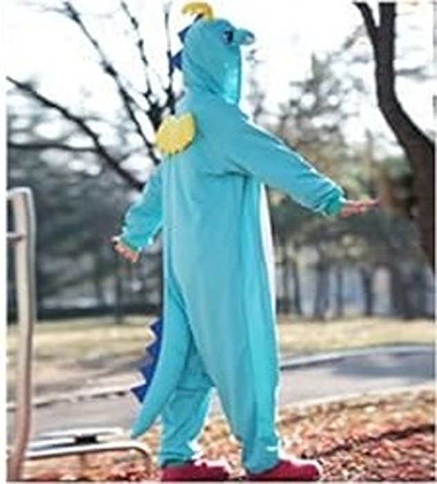 Męska Piżama Kigurumi Cosplay Smoka Niebieski Rozmiar M 158-168 cm