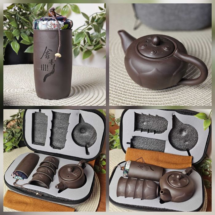 Дорожній сервіз +❱ на 4 персони з чайницею ❰+ ісинська глина