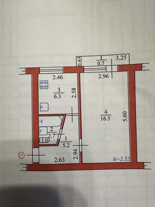 Квартира 1-кімнатна з меблями