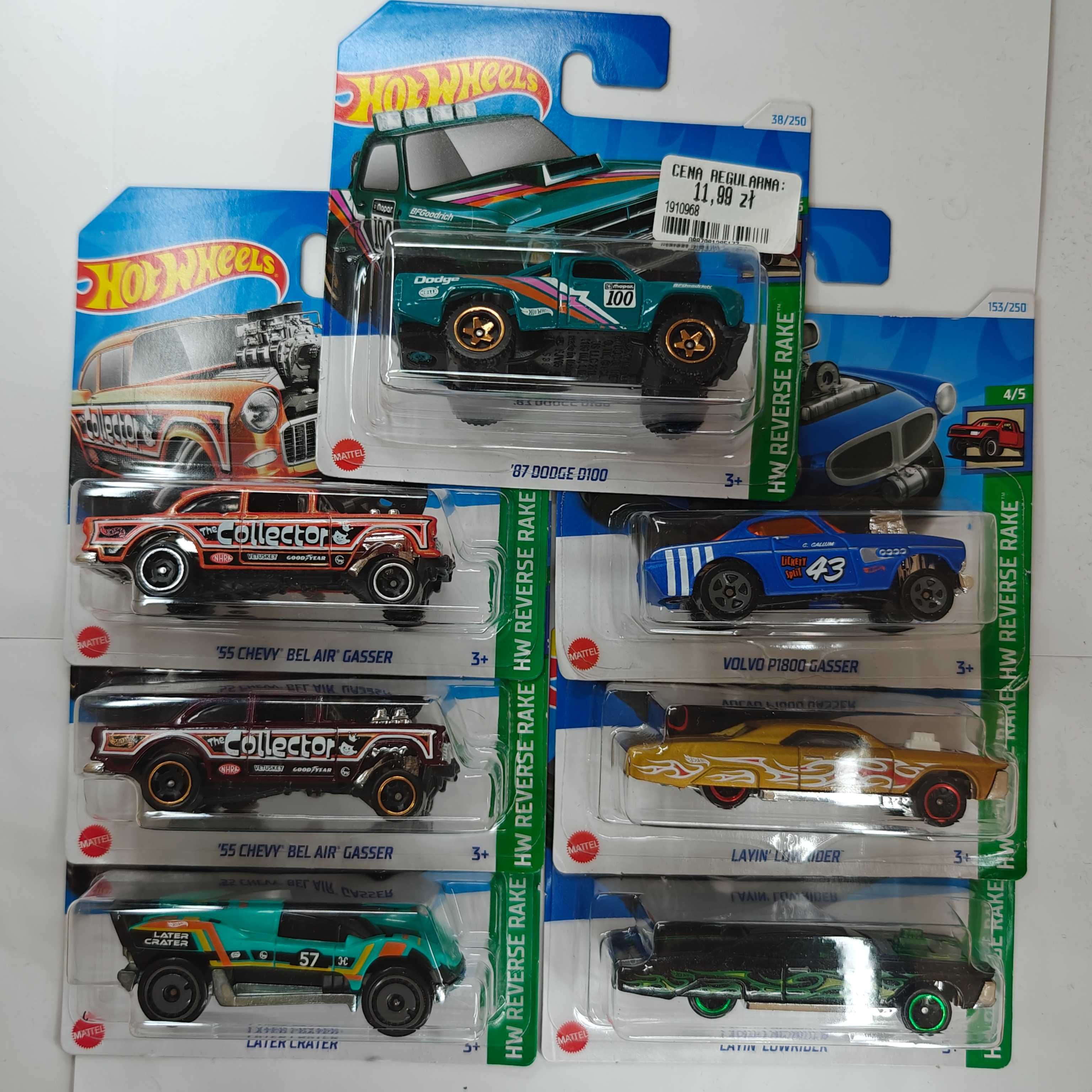 Hot Wheels Reverse Rake 2024 7 modeli Seria
