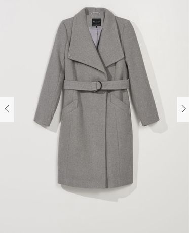Классическое пальто из ткани с добавлением шерсти