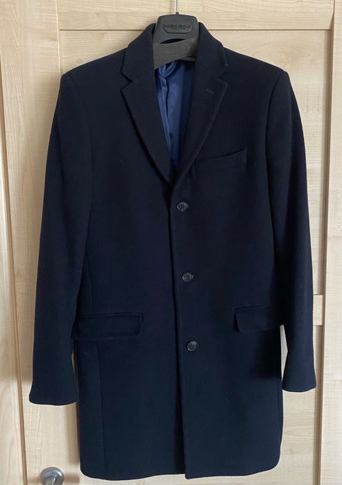 Пальто чоловіче ,синє,42-44,55%вовни,Арбер ,гарний стан