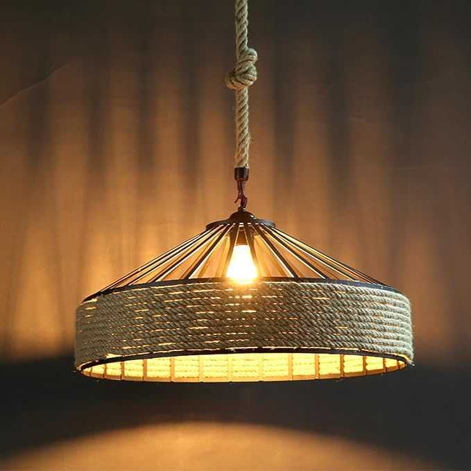 Lampa wisząca Boho Vintage z ratanu, E27, Ø30 cm, regulowana wysokość