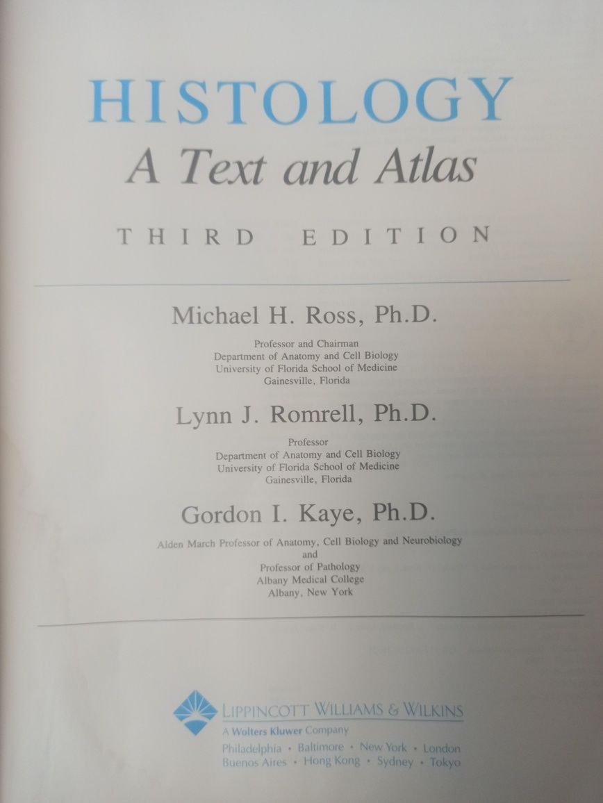 HISTOLOGY A text and Atlas