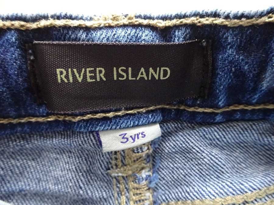 River Island * spodnie rurki jeansy * r. 104