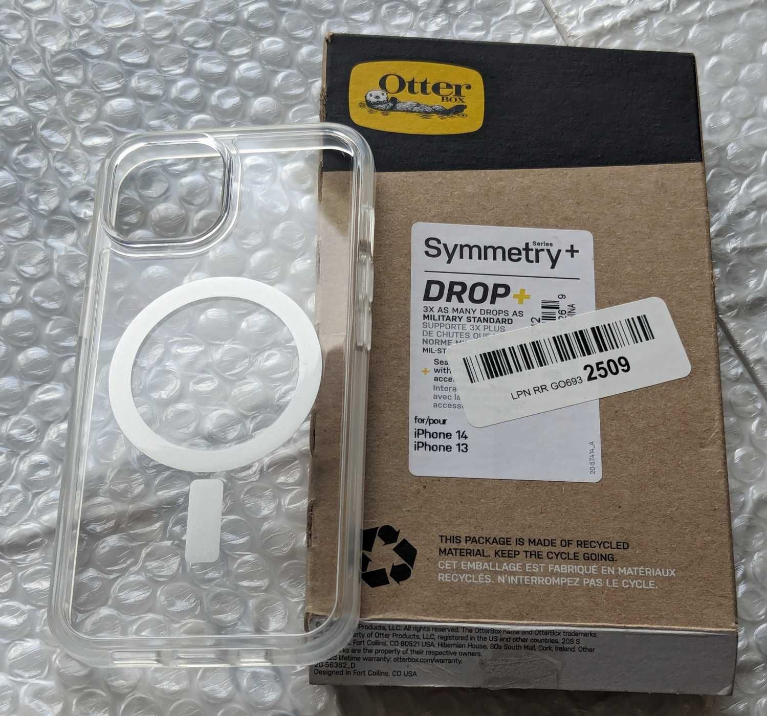 Otterbox iPhone 13 14 Symmetry Series Clear MagSafe