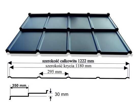 Blachodachówka płaska Szkocka de Lux BLACH-POL Dachy TANIO Częstochowa