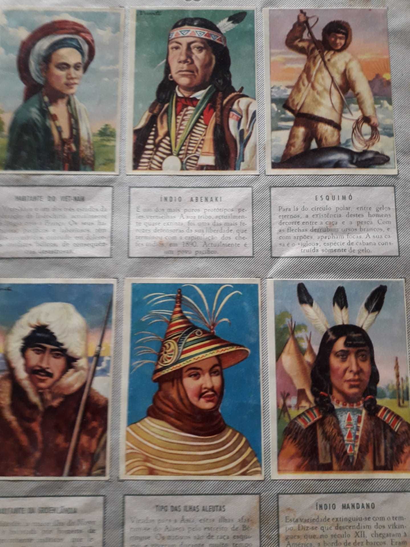 Caderneta de Cromos da Raça Humana aproximadamente 100 anos. Coleção.