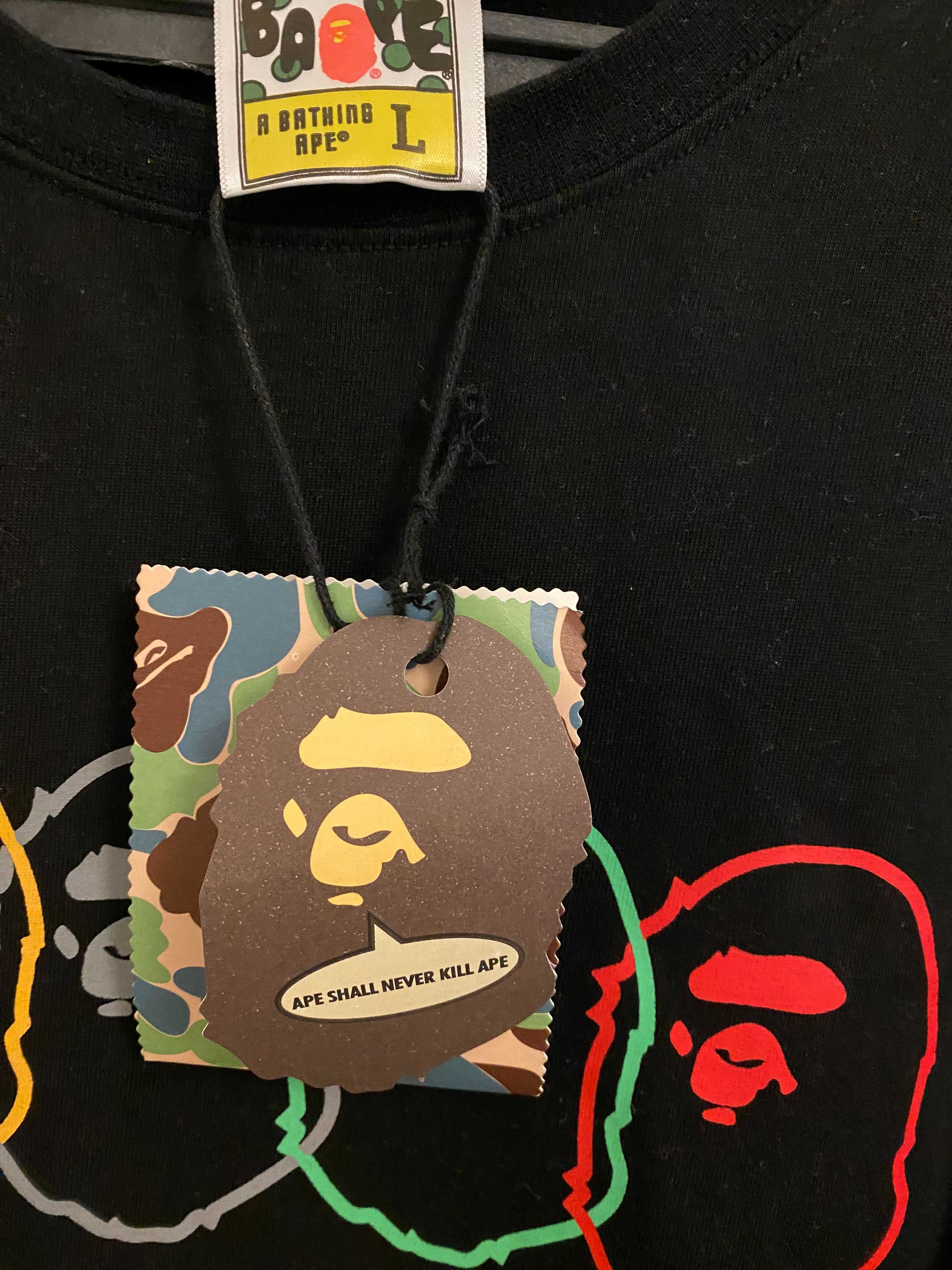 Bape t-shirt nova tamanho L