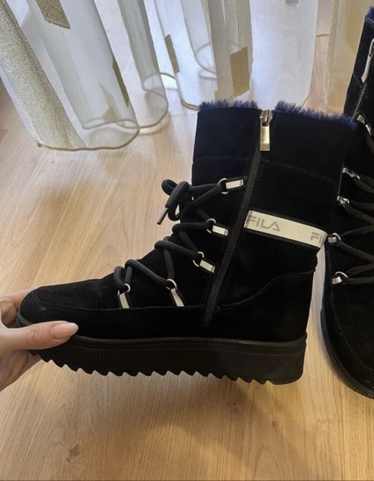 Зимові замшеві ботінки, уги, снігоходи fila
