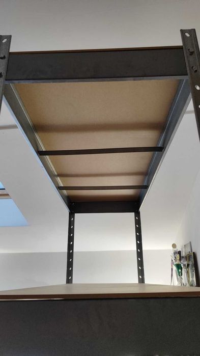 Regał metalowy do przechowywania, warsztatu, garażu z półkami