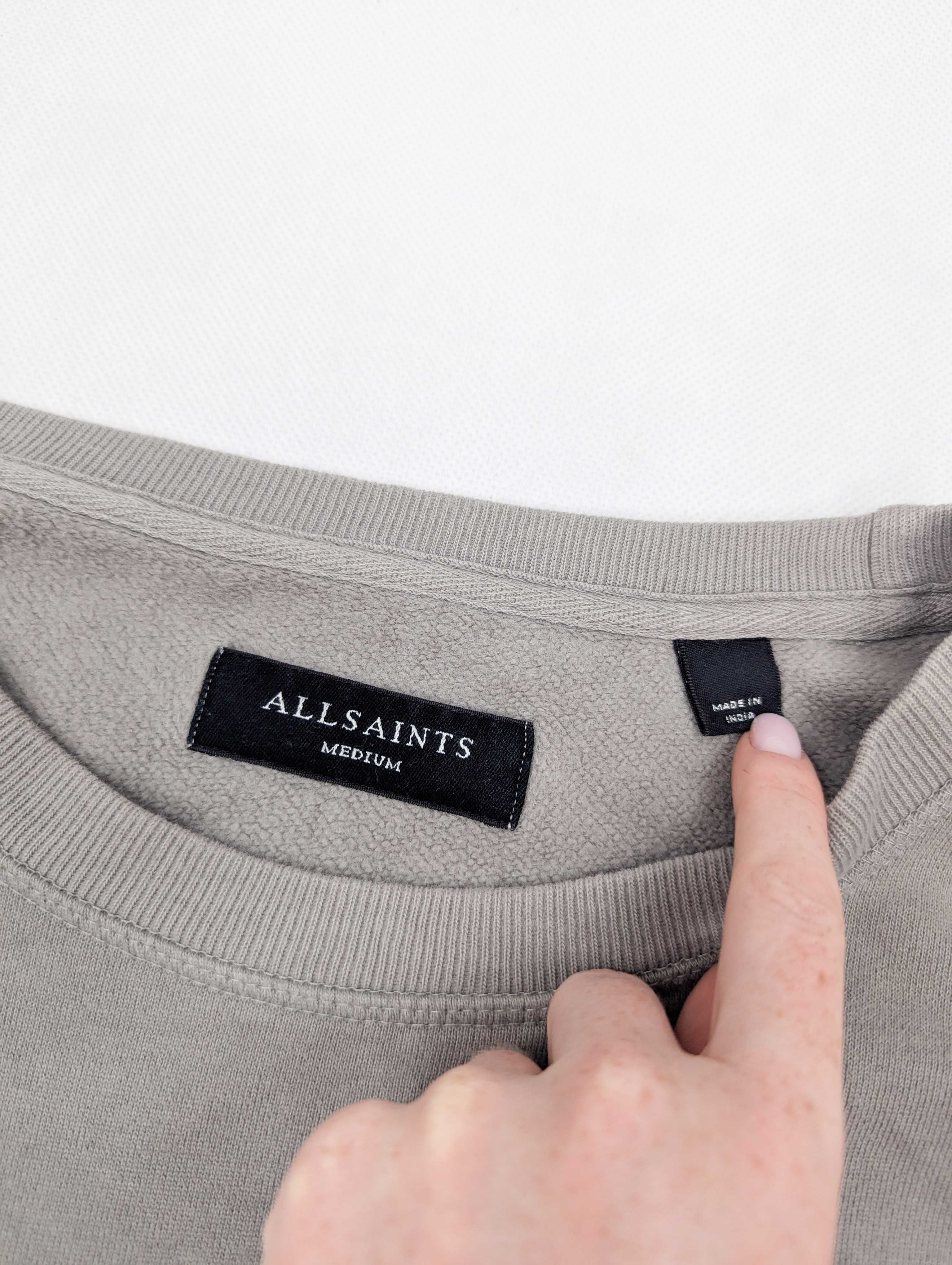 Allsaints szara bluza M logo
