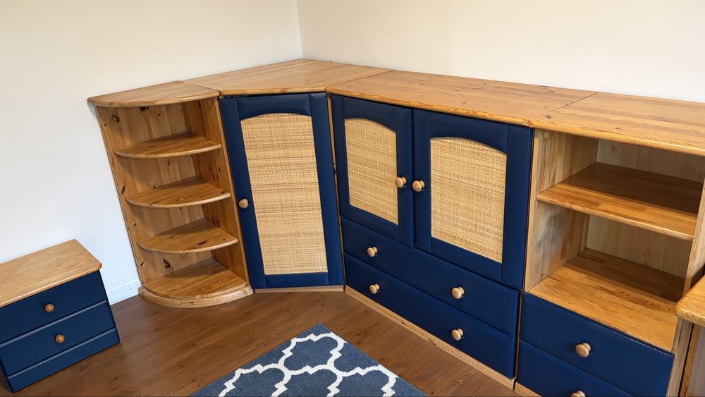 Komplet meblowy młodzieżowy z biurkiem sosna