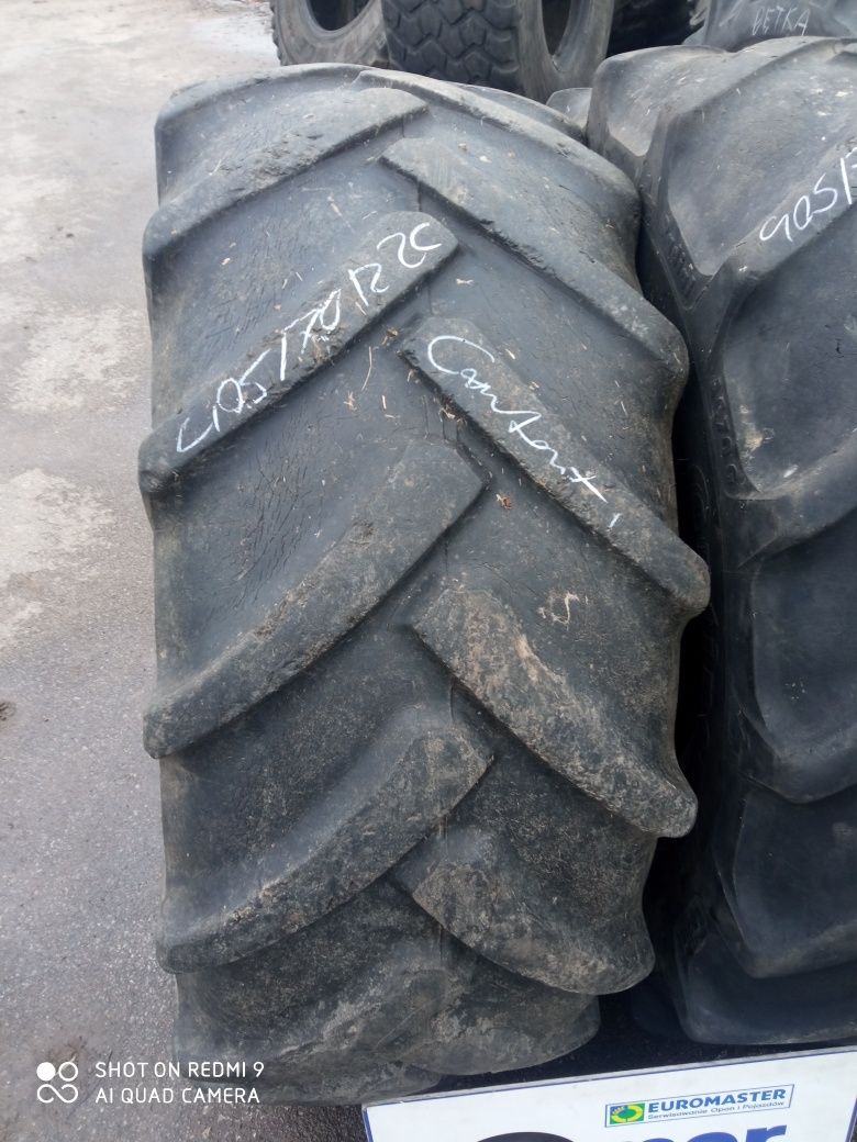 405/70R20 Continental opony używane rolnicze przemysłowe para