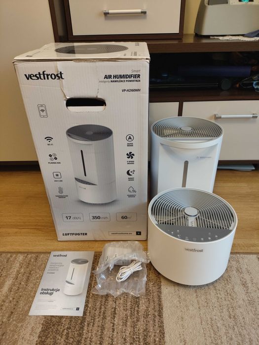 Nawilżacz Powietrza Vestfrost VP-H2I60WH, Ewaporacyjny. Nowy!