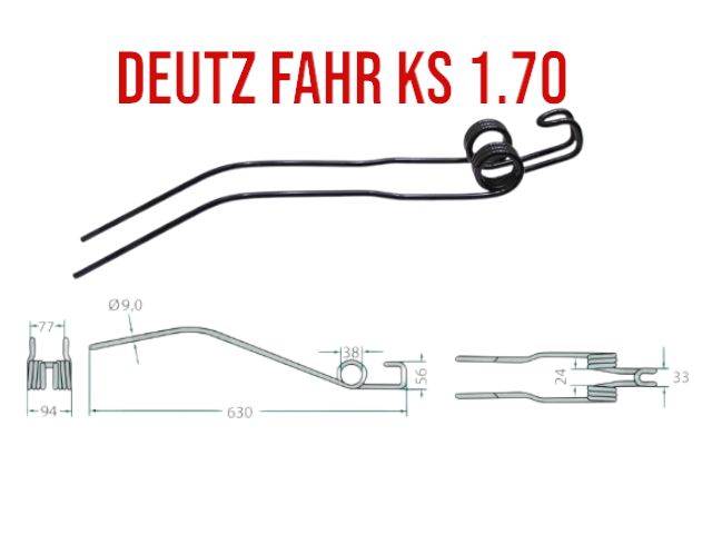 DEUTZ FAHR KS-1.70 Rolka Jezdna , Krzywka różne części nowe Zgrabiarka