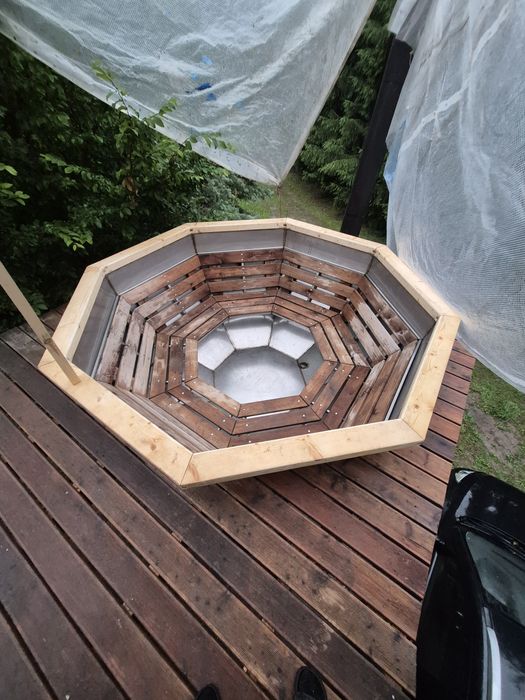 Balia opalana drewnem 1500l stal nierdzewna