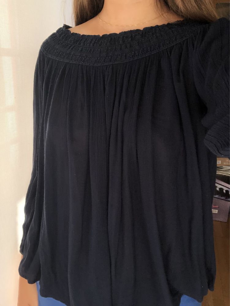 Blusa fluida azul