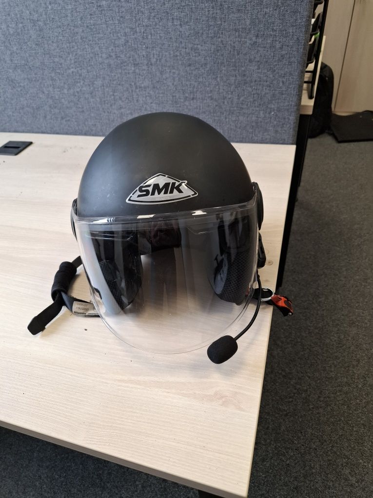 Kask otwarty SMK Cooper  XL z interkomem