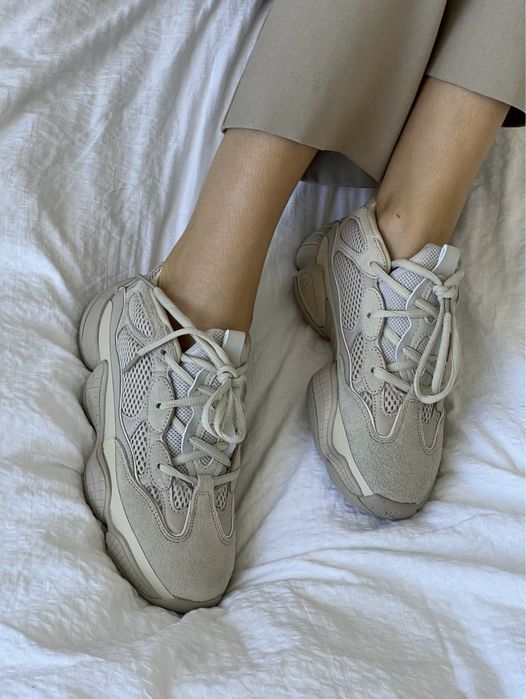 Кросівки жіночі чоловічі Adidas Yeezy 500 Beige 36-45