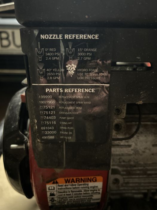 Craftsman myjka wysokociśnieniowa spalinowa 11.5kw 3400 PSI