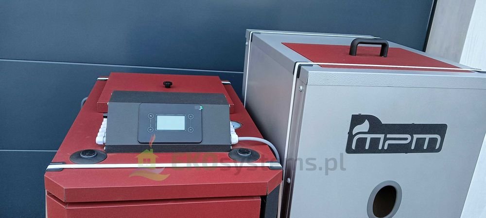 Kocioł hybrydowy, dwupaliwowy na pellet, drewno MPM Wood Pell 14 kW