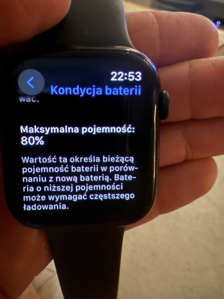 Apple Watch Series 7 Cellular 45mm midnight, 3 paski, ładowarka