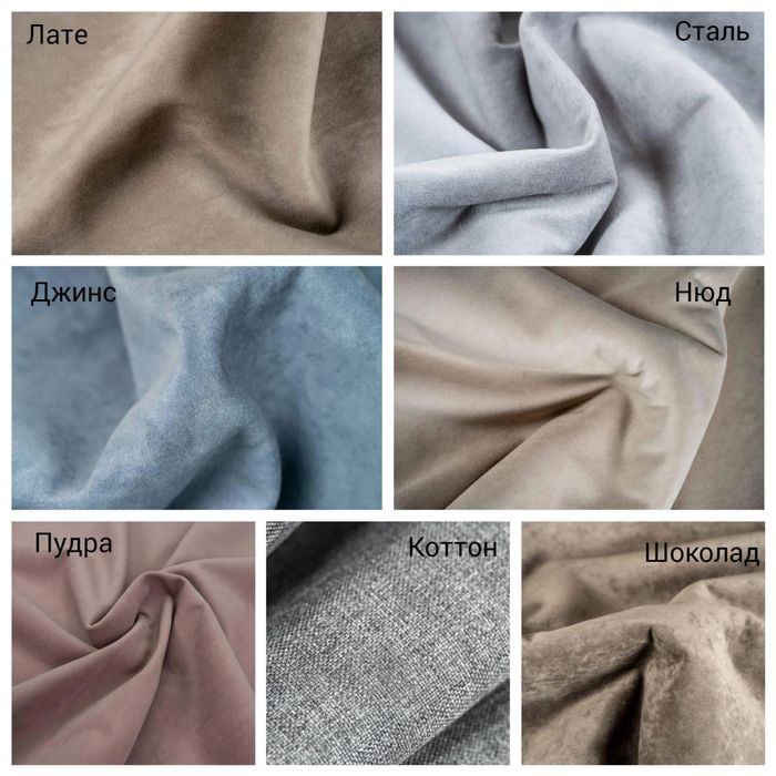 Самоклеюча м'яка стінова панель для ліжка 30см х 30см ВЕЛЮР СТАЛЬ