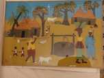 Quadro vidro africano Ibrahim sall