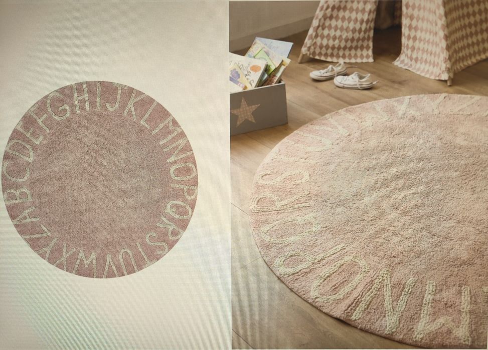 Tapete ABC rosa claro