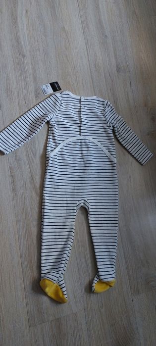 Pajacyk niemowlęcy welurowy 92 chłopięcy dziewczęcy unisex w paski