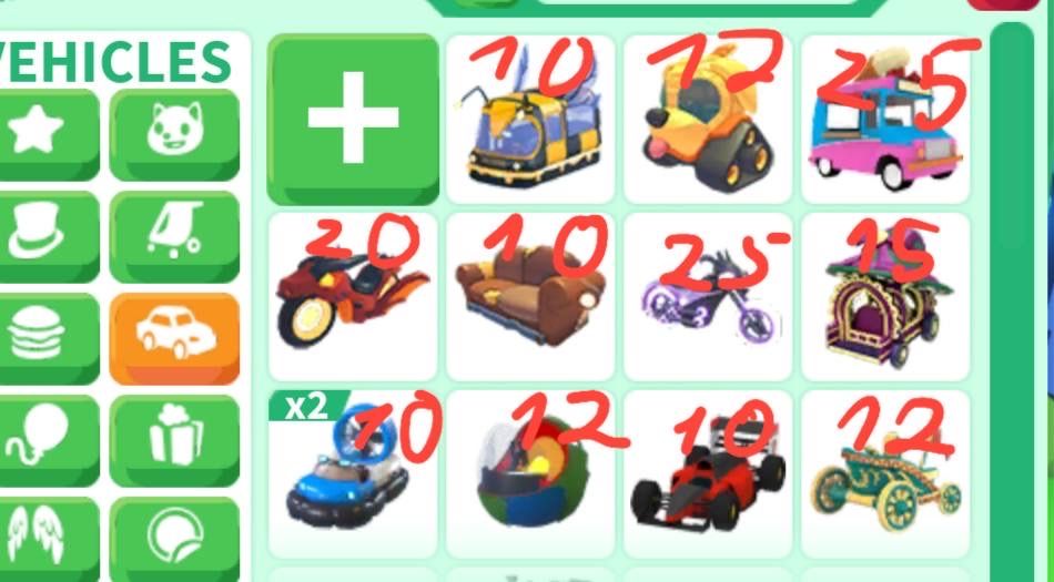 Машини Адопт мі Adopt me