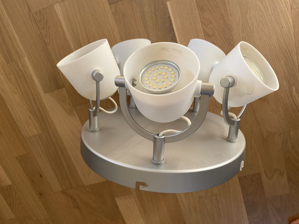 Lampa sufitowa Ikea Svirvel Oświetlenie Sufitowe 5 Reflektorów