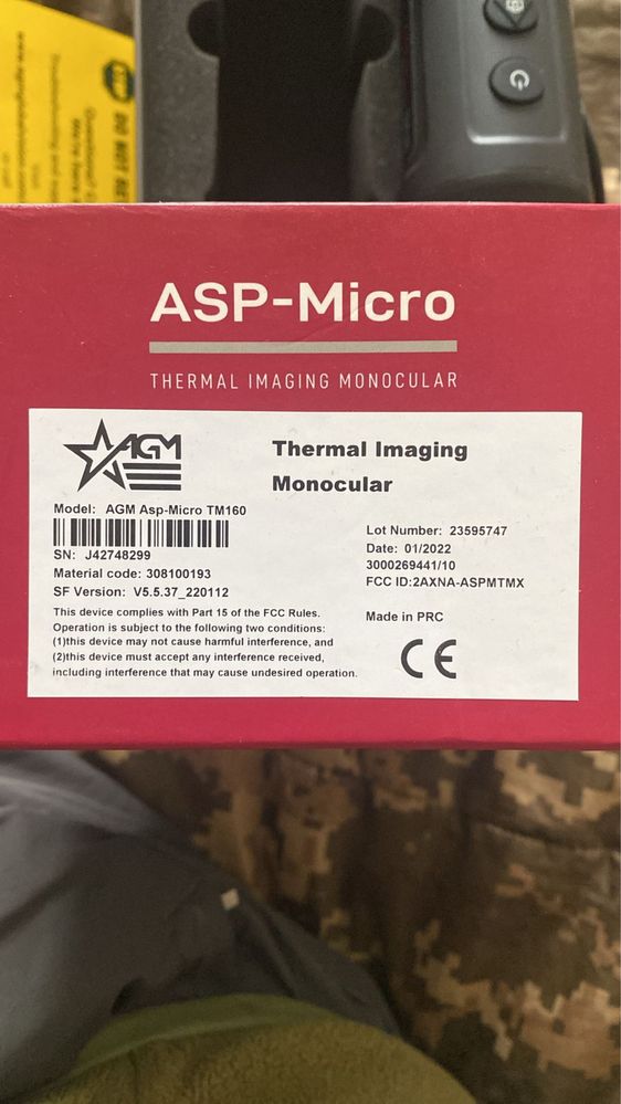 Монокуляр тепловізор AGM ASP-micro TM 160