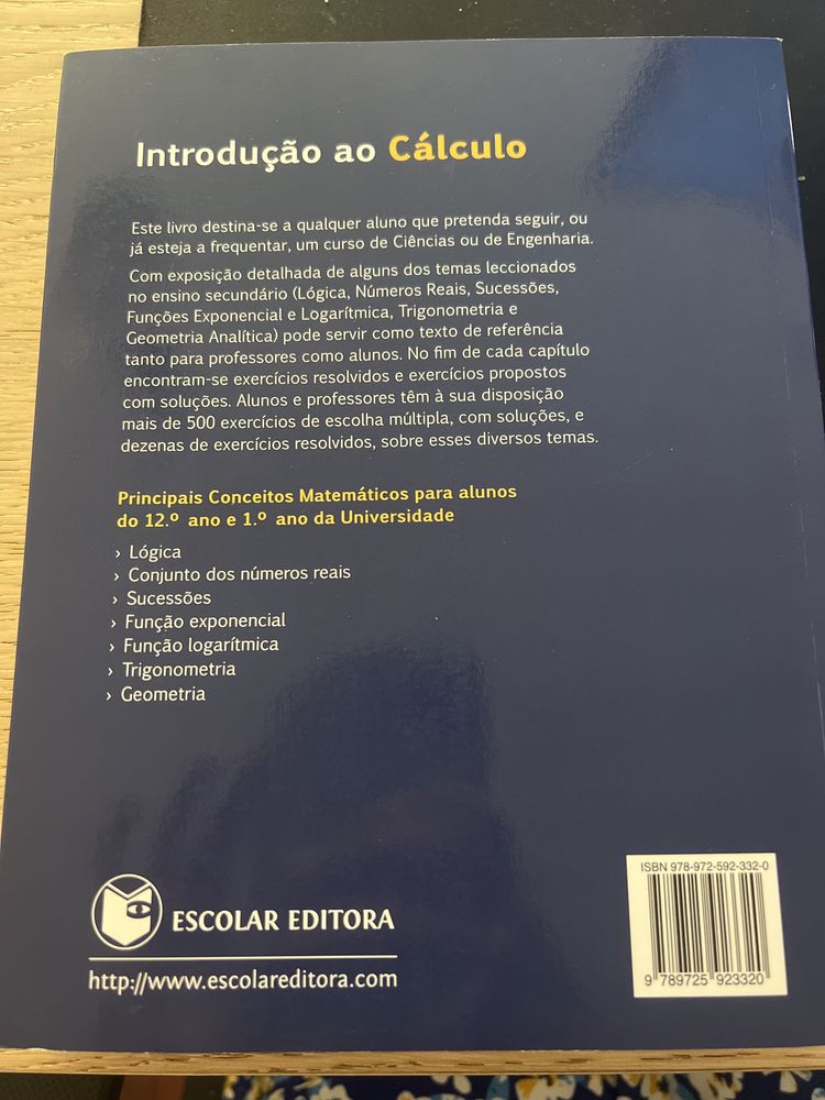 Livro Introdução ao cálculo