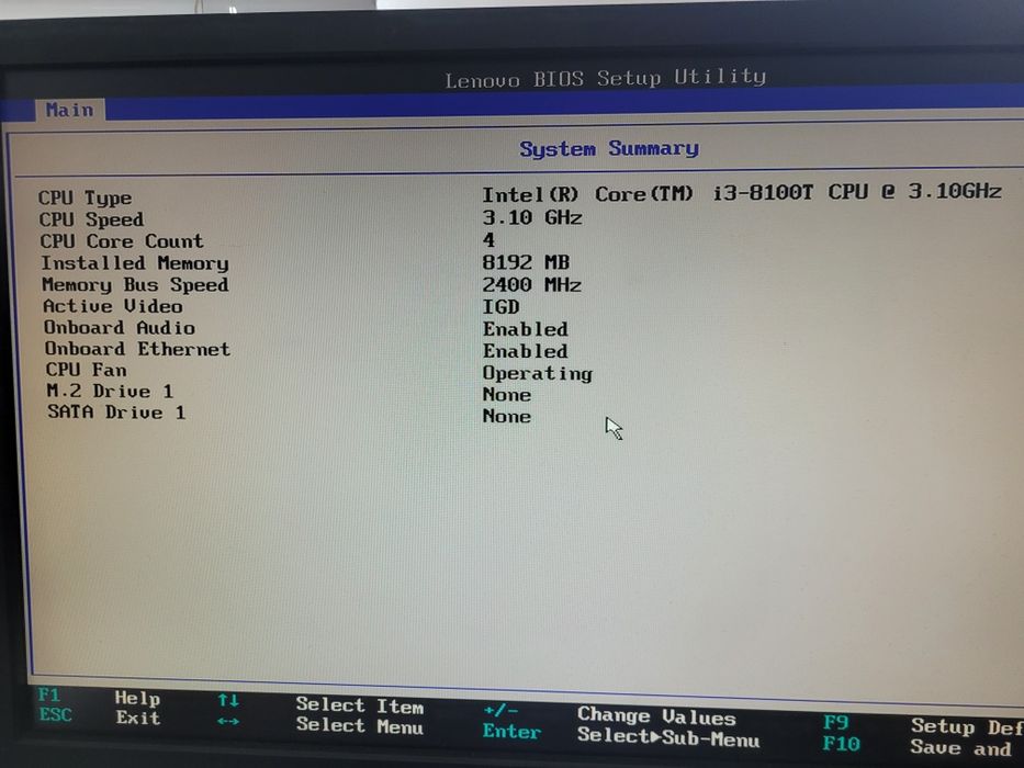 Неттоп, міні комп'ютер Lenovo M720q i3-8100T/DDR4 8Gb