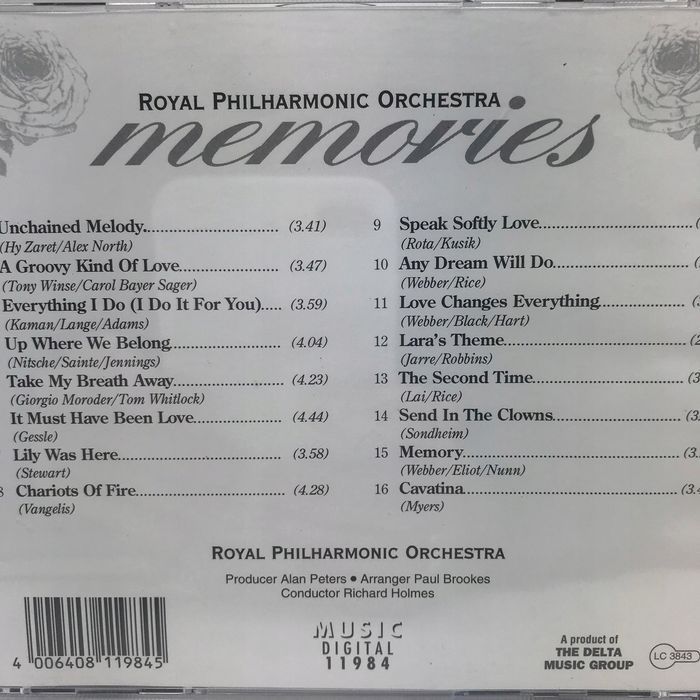 cd - the royal philharmonic orchestra - memories