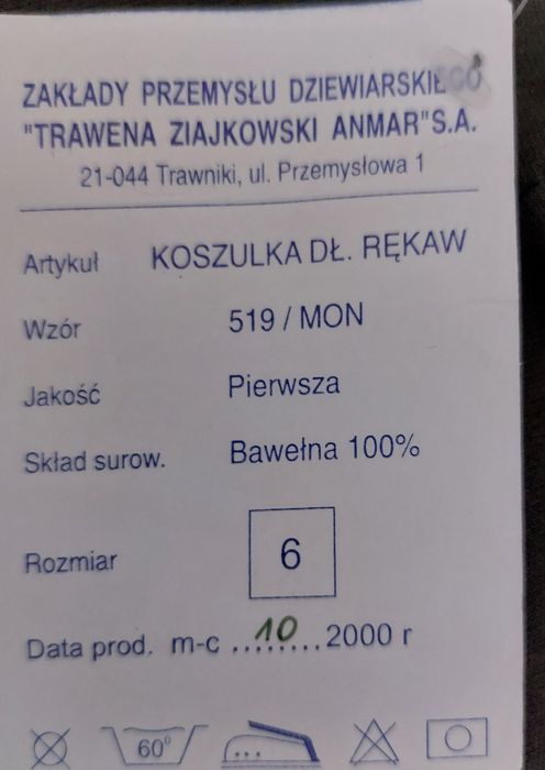 Kalesony i koszulka z długim rękawem na zimę