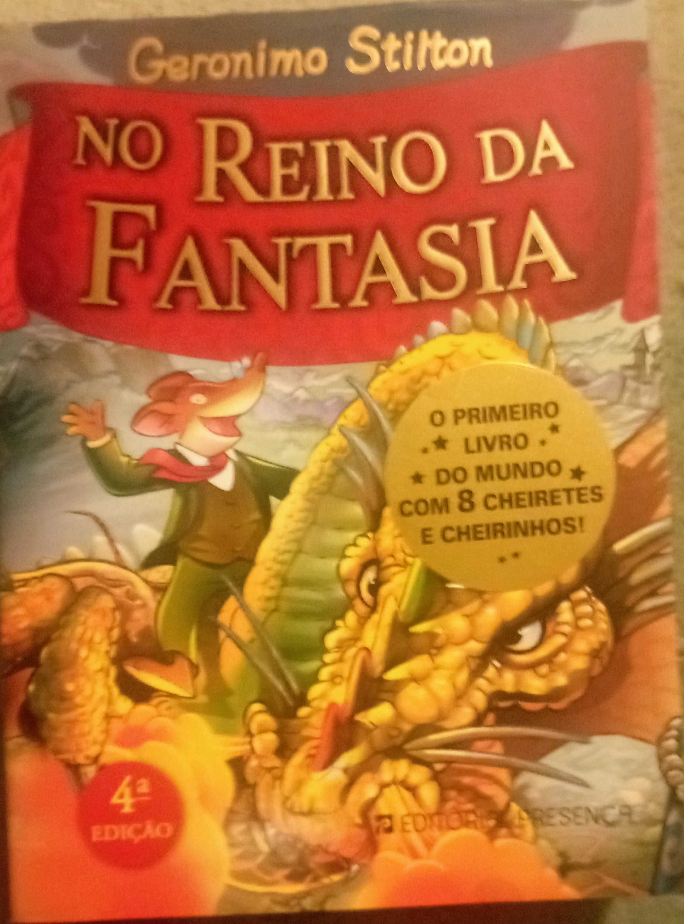 Livro Gerônimo Stilton no reino da fantasia. Capa dura. Como novo