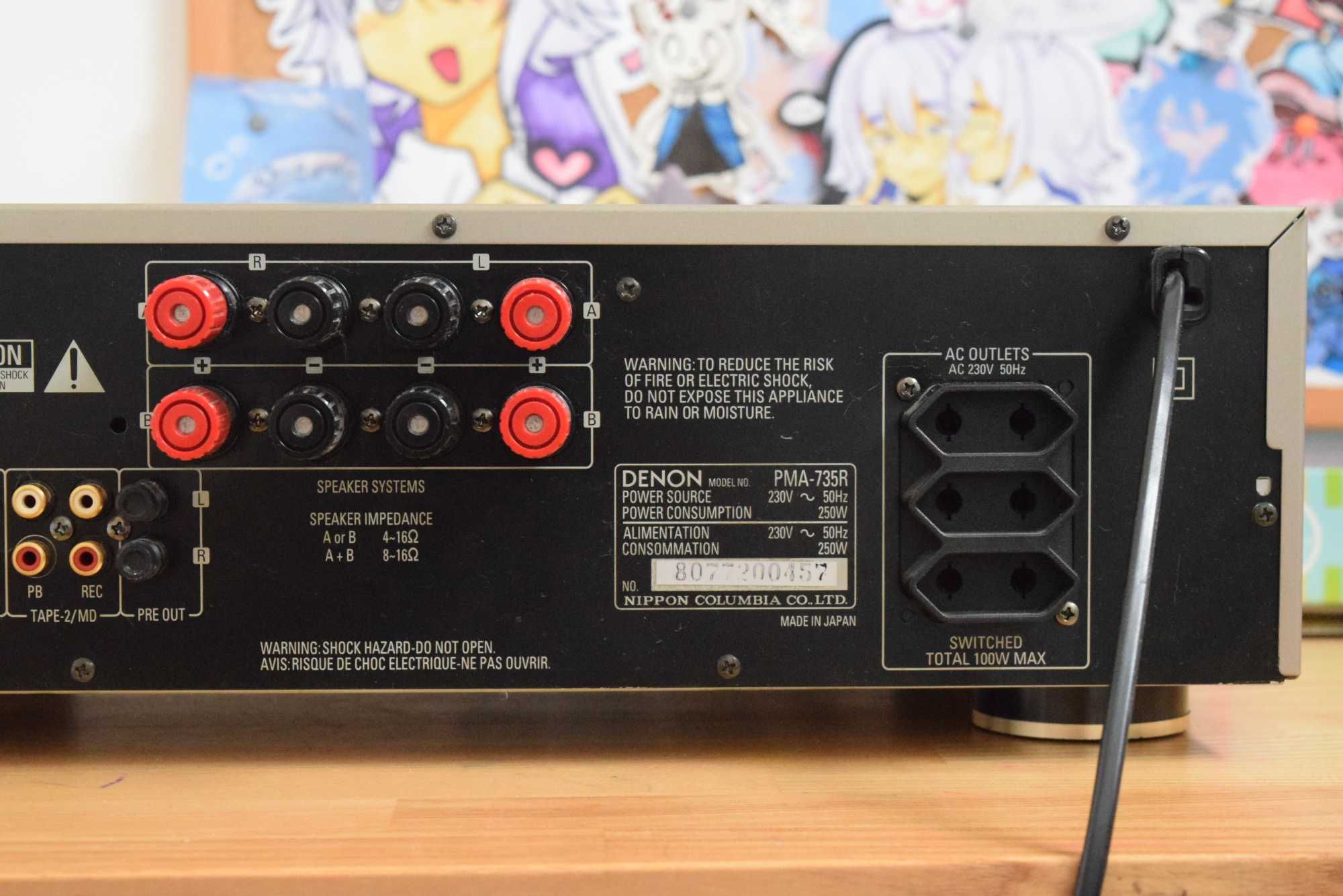 Denon PMA 735R made in Japan wzmacniacz stereo szampański vintage