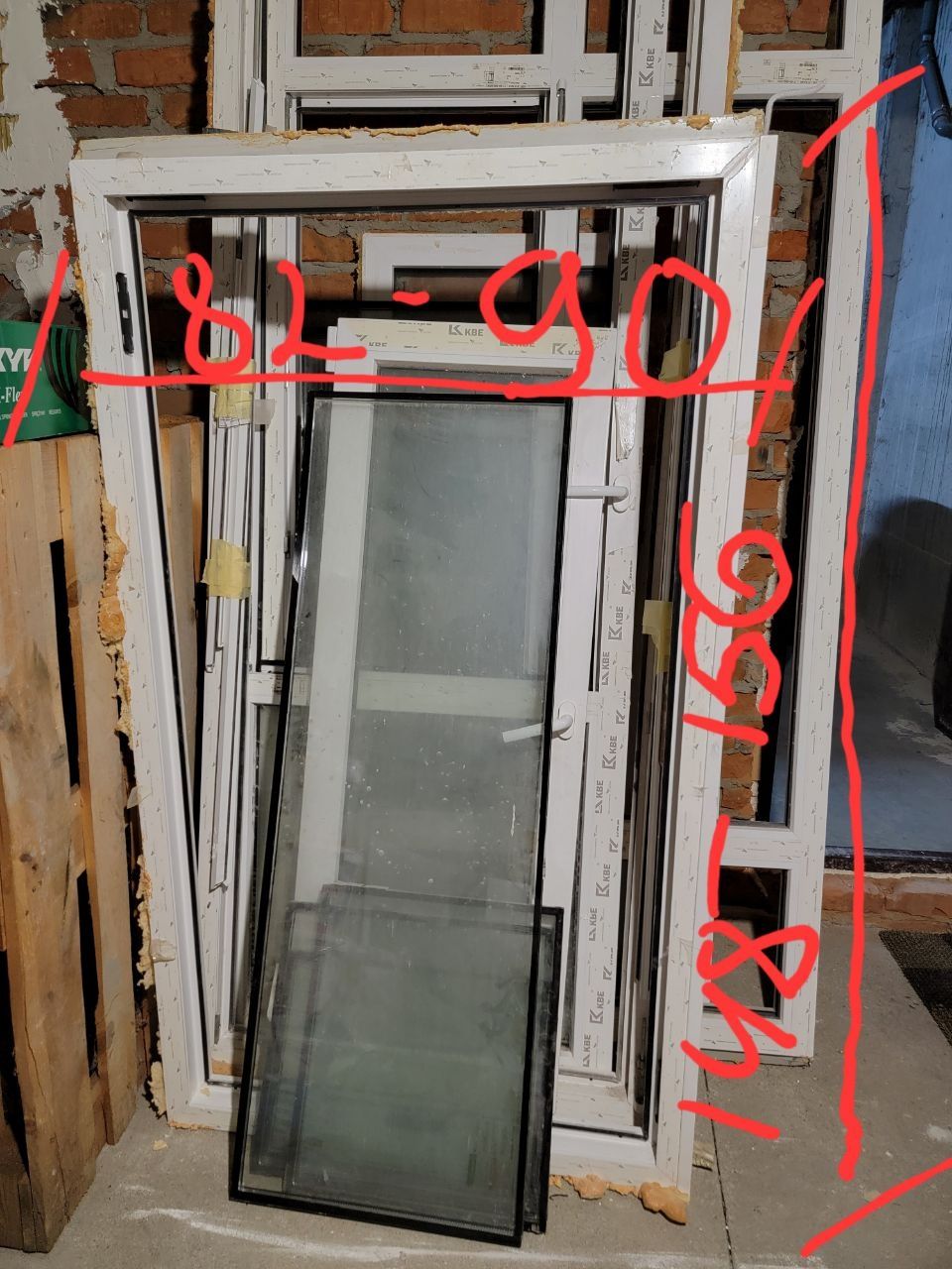 Глухой металопластиковый блок 156 × 90 см